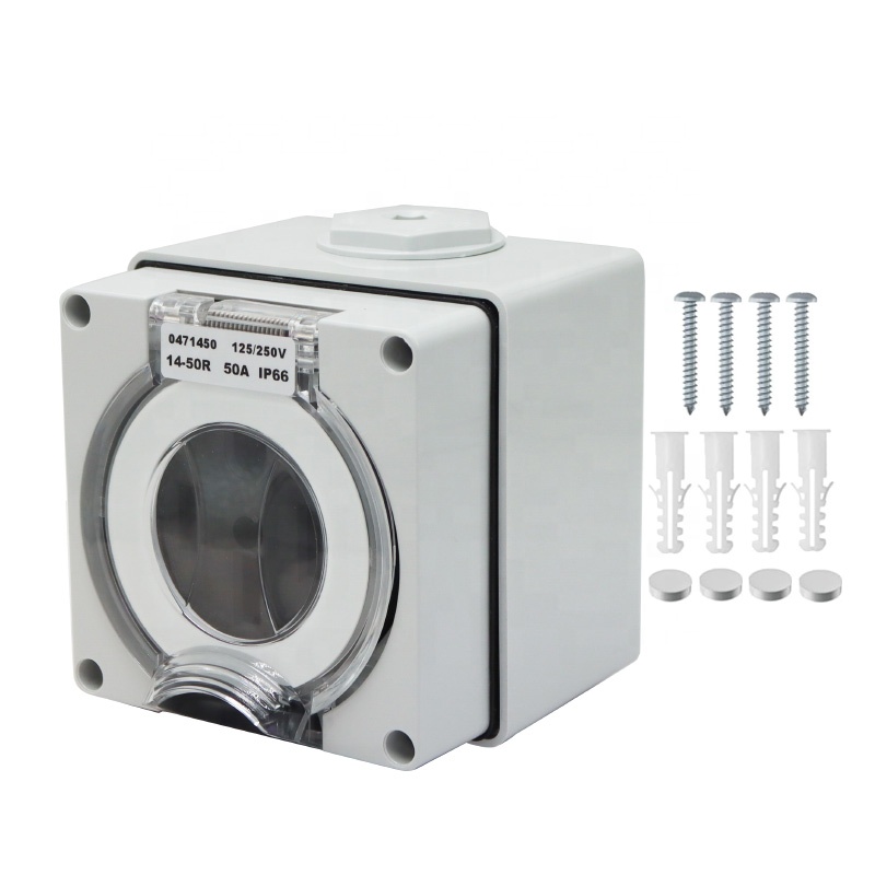 Outdoor Power Receptacle - 50 Amp Generator RV Power Inlet