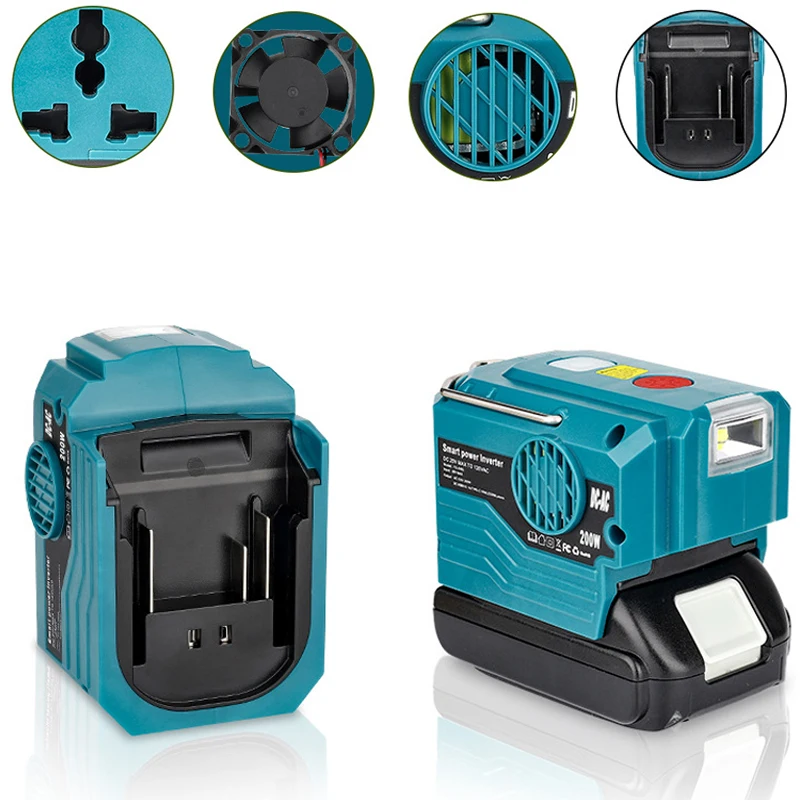 200W Portable Power Inverter F - огляд і ціна Outdoor Power Adapter Usb C