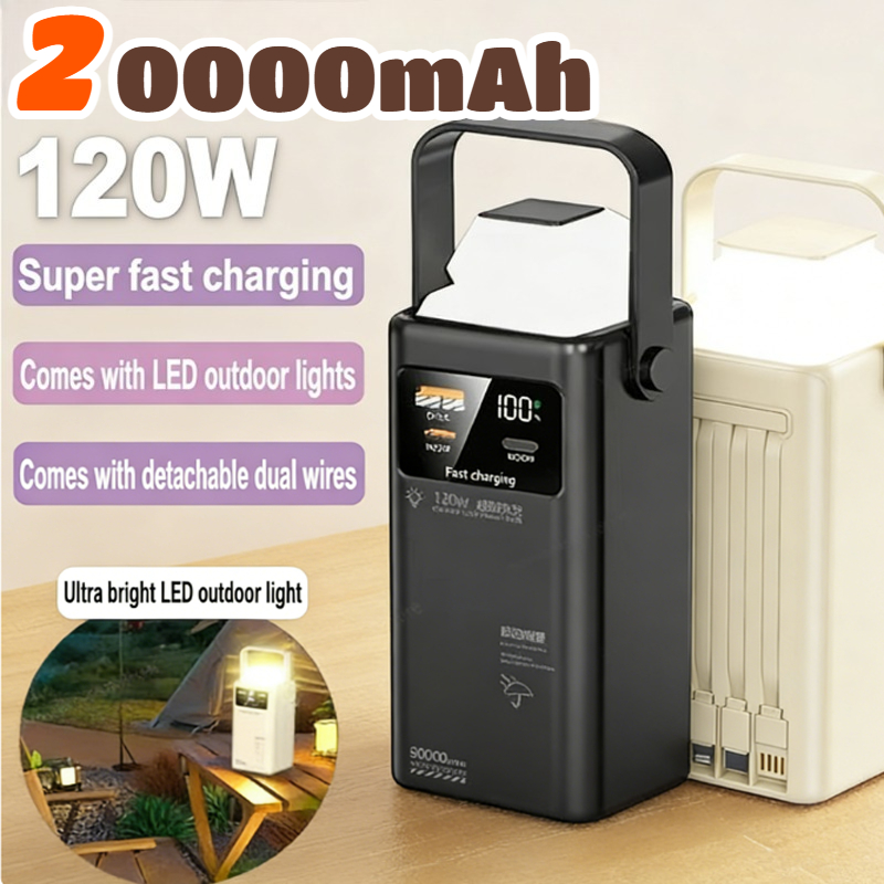 120W Power Bank 200000mAh Larg - огляд і ціна Outdoor Power Adapter Usb C