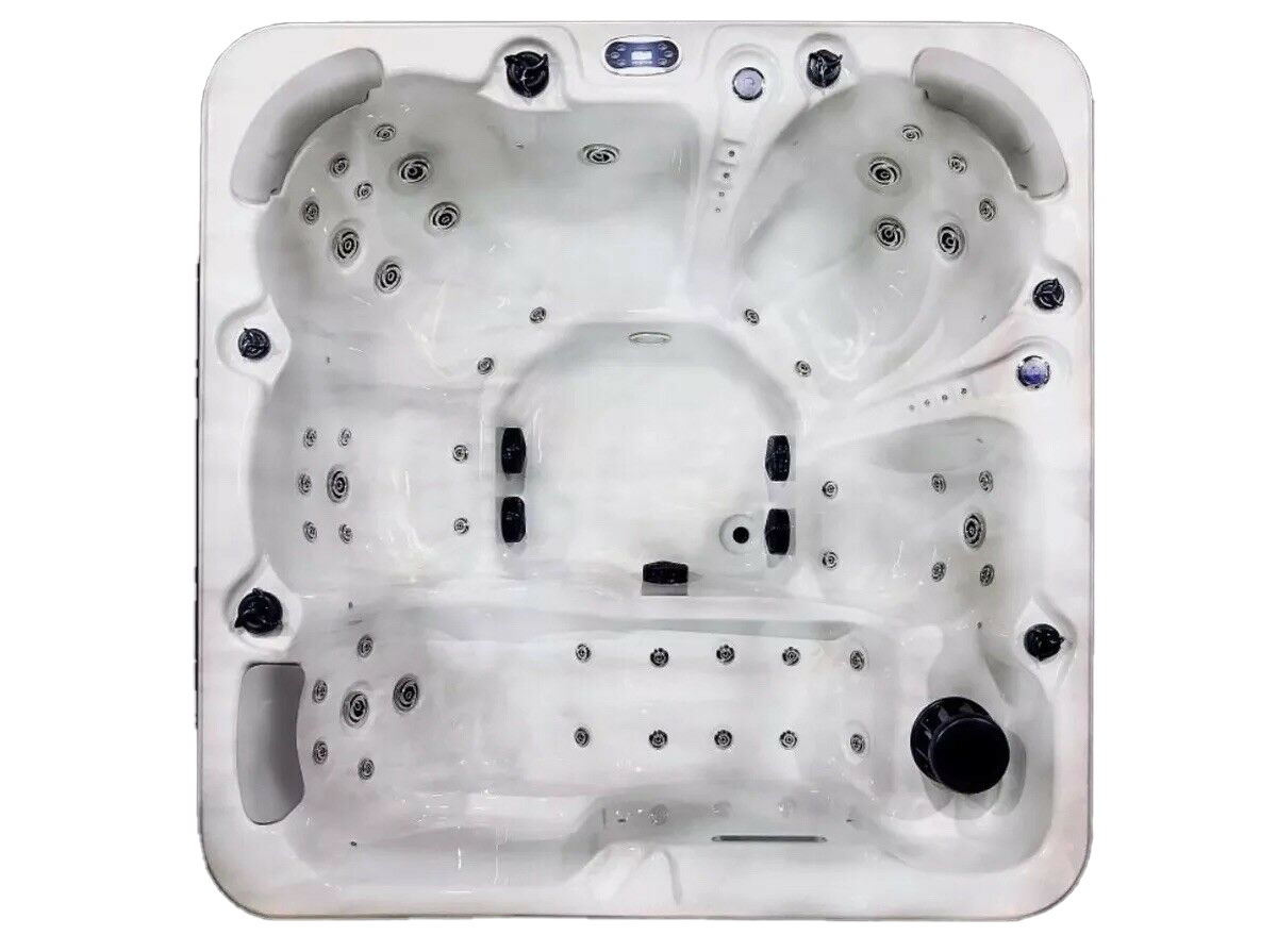 6-Seater Outdoor White Marble  - огляд і ціна Outdoor Power For Hot Tub