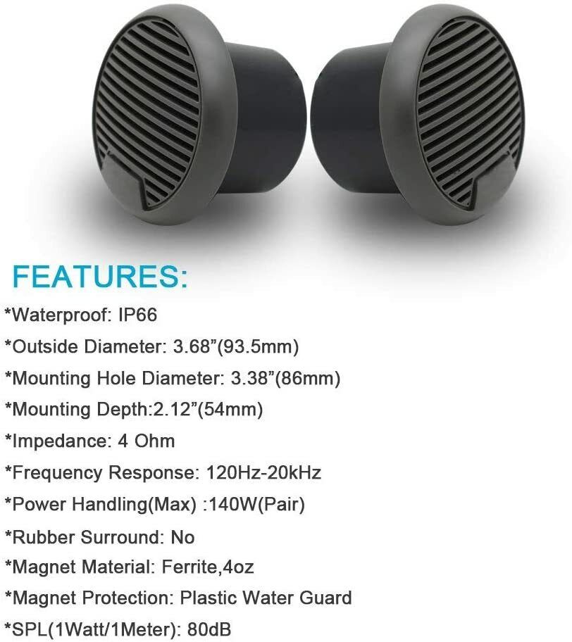 Herdio 2PCS 3'' Bluetooth Mari - огляд і ціна Outdoor Power For Hot Tub