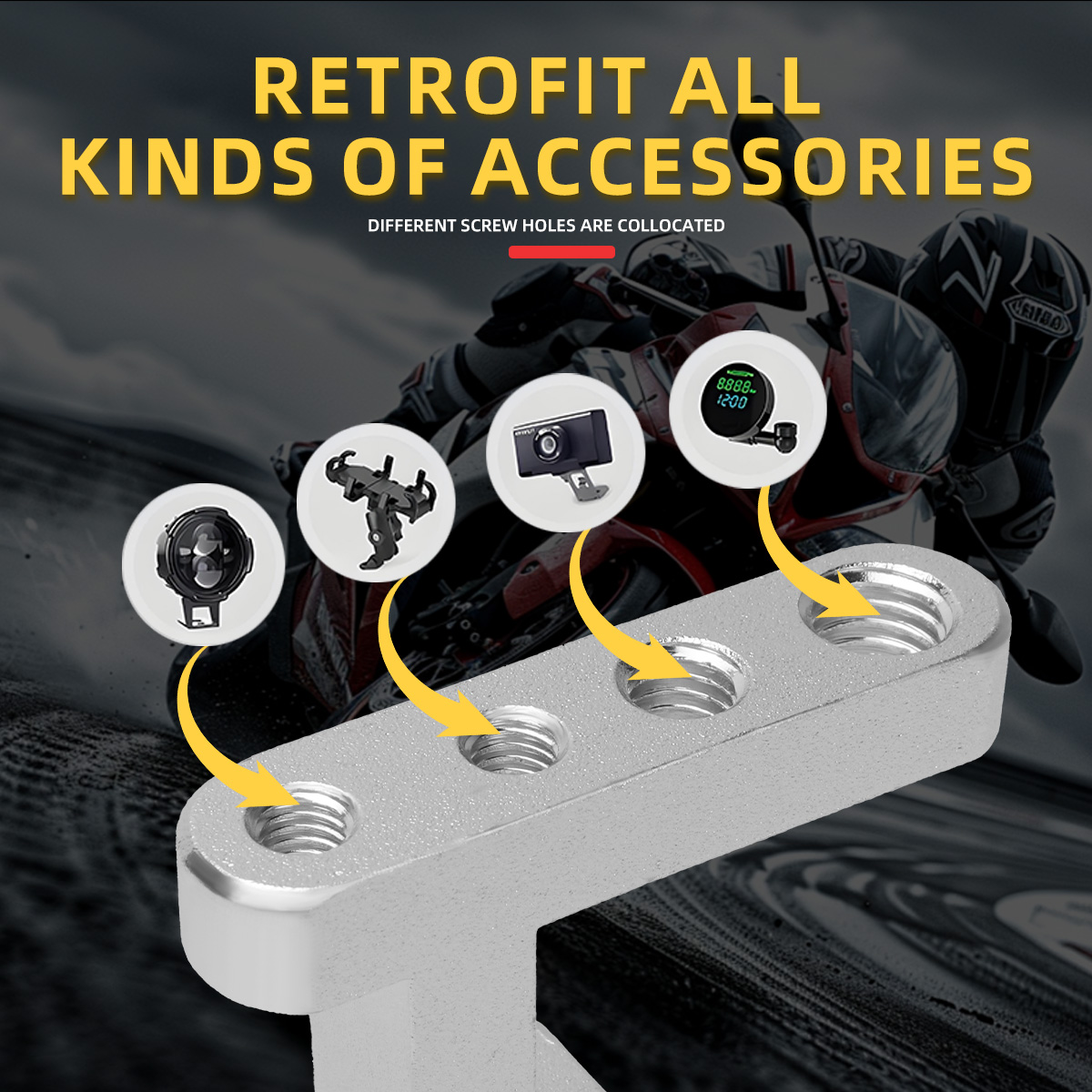 Four hole sizes Motorcycle Alu - огляд і ціна Outdoor Power Xtreme