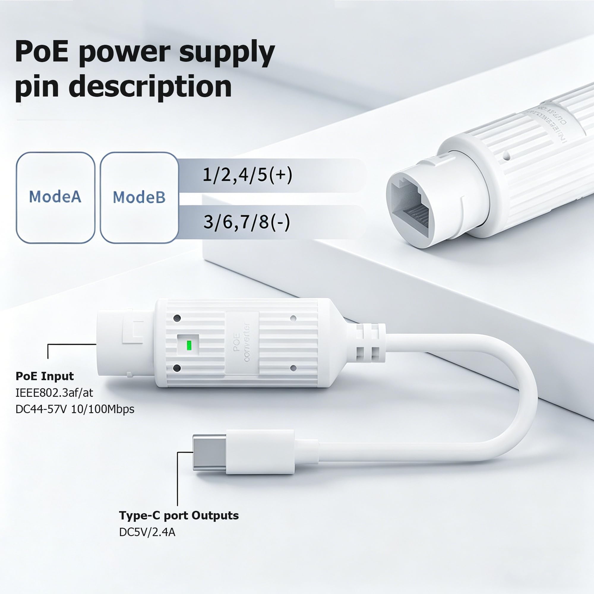 POE to USB-C Power Converter R - огляд і ціна Outdoor Power Adapter Usb C