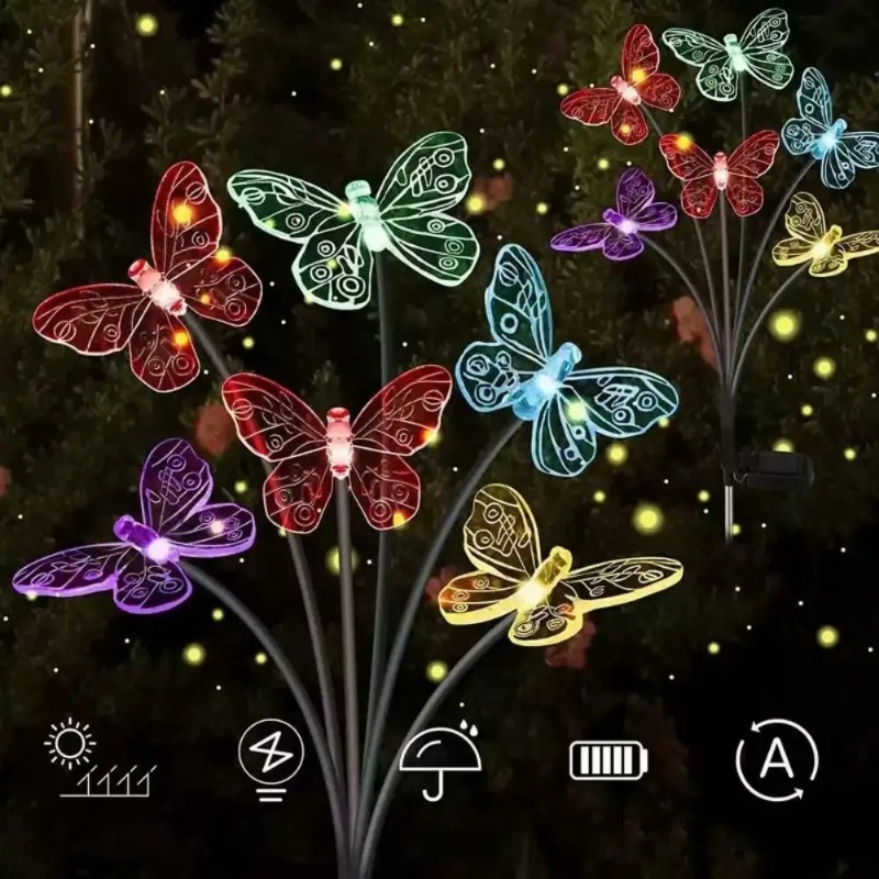 Solar Powered Butterfly Lights - огляд і ціна Outdoor Power Lights
