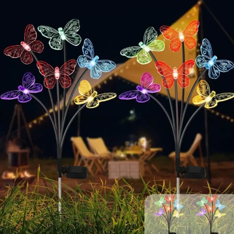 Solar Powered Butterfly Lights - огляд і ціна Outdoor Power Lights