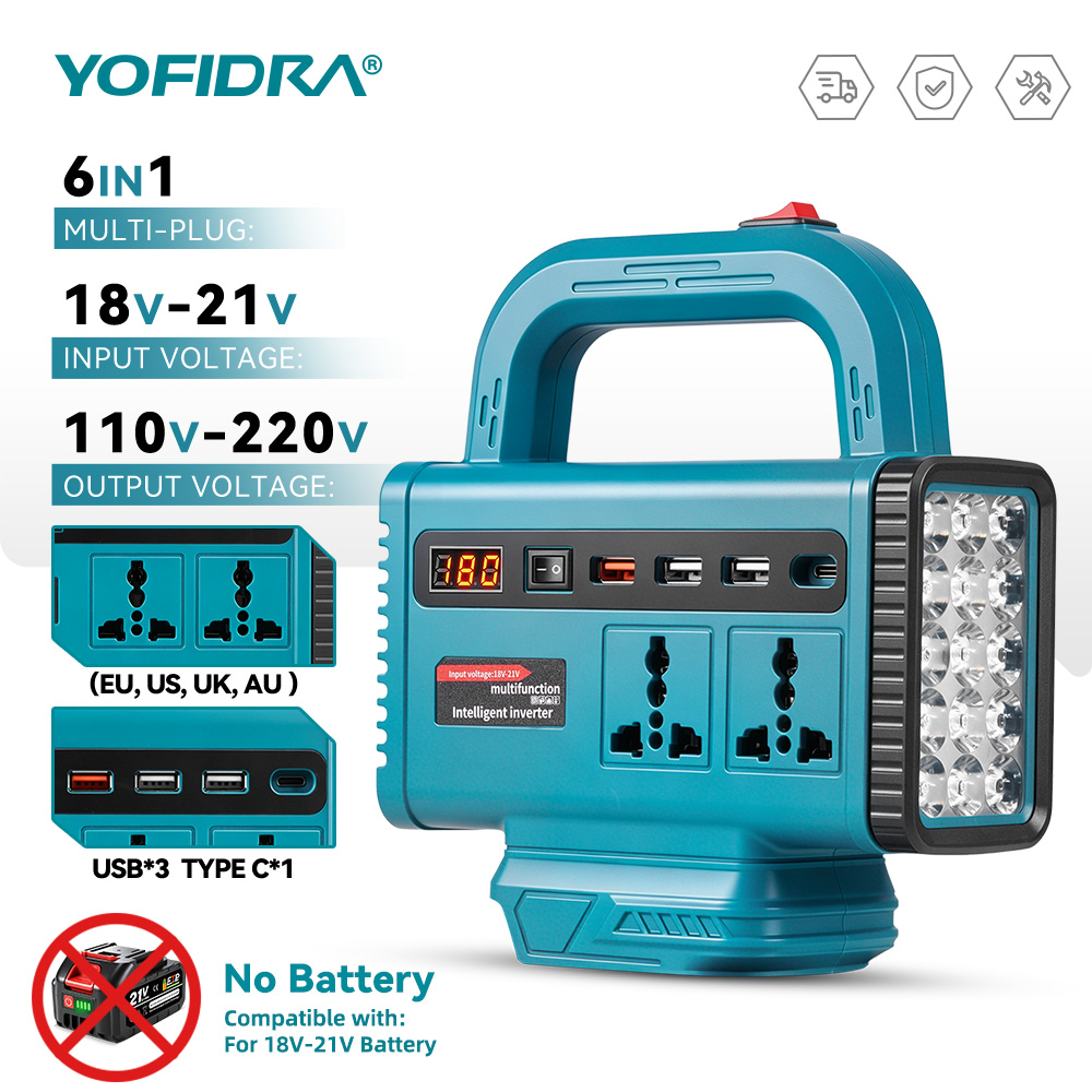 YOFIDRA 220V Portable Power In - огляд і ціна Outdoor Power Adapter Usb C