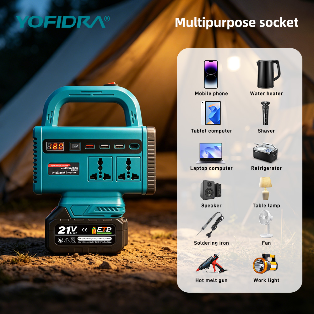 YOFIDRA 220V Portable Power In - огляд і ціна Outdoor Power Adapter Usb C