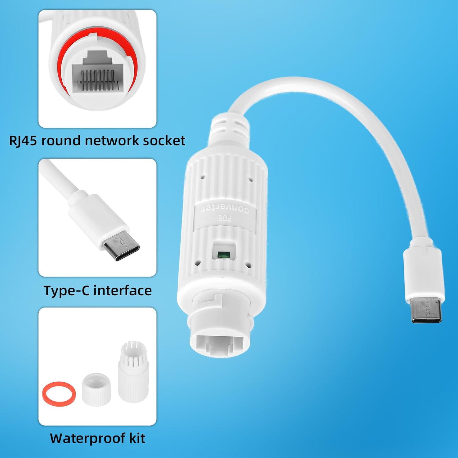 POE to USB-C Power Converter O - огляд і ціна Outdoor Power Adapter Usb C