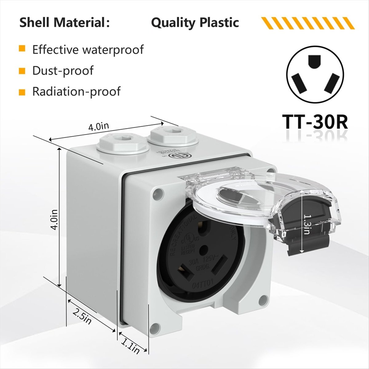 HHTL 30Amp Power Outlet Box,12 - огляд і ціна Outdoor Power Receptacle