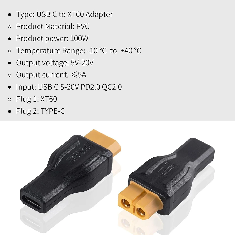 USB C to XT60 Adapter Converte - огляд і ціна Outdoor Power Adapter Usb C