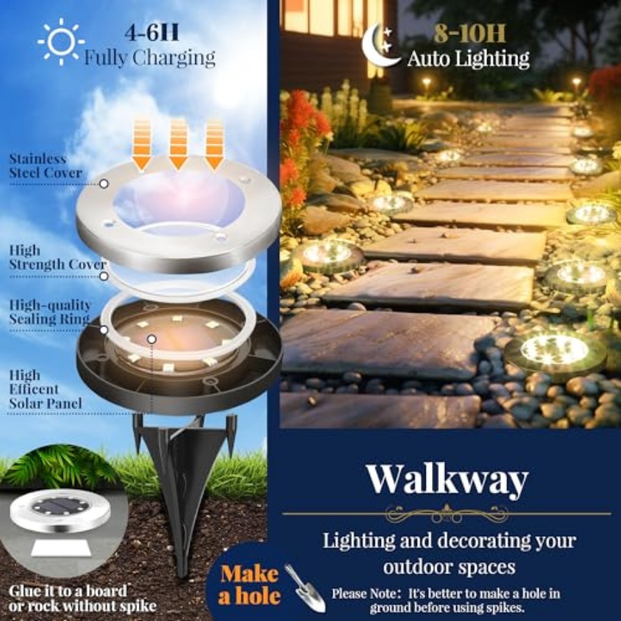 Solar Ground Lights Solar Ligh - огляд і ціна Outdoor Power Lights