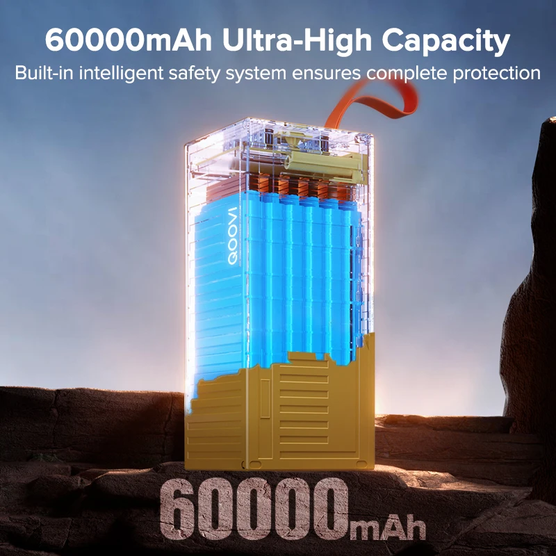 QOOVI 60000mAh Power Bank 22.5 - огляд і ціна Outdoor Power Adapter Usb C