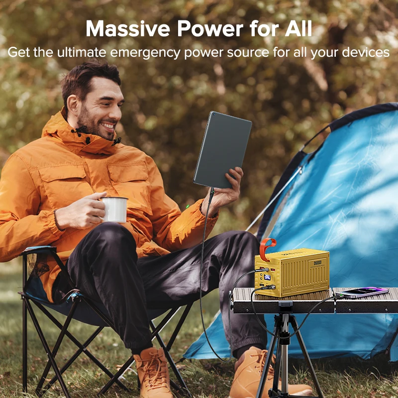 QOOVI 60000mAh Power Bank 22.5 - огляд і ціна Outdoor Power Adapter Usb C