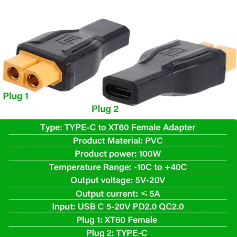 USB C Type C To XT60 Female Ad - огляд і ціна Outdoor Power Adapter Usb C
